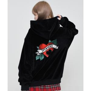 OY（オーワイ） パーカー SPRAYED ODOLLY HOODIE ZIP UP/スプレー