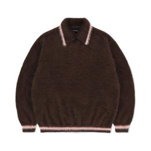 ニット セーター 「mahagrid/マハグリッド」 HAIRY COLLAR KNIT/ヘアリーカラー ニット レディース メンズ