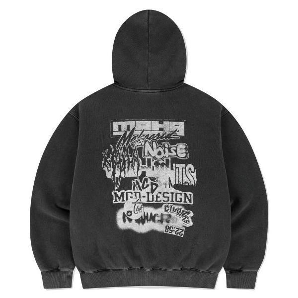 パーカー 「mahagrid/マハグリッド」 LOGO LIST PIGMENT HOODIE/ロゴ...