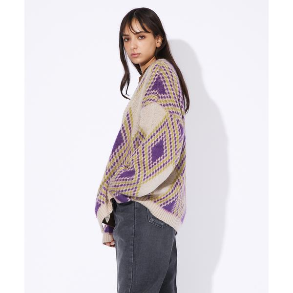 カーディガン 「Revo.」モヘアライク オリエンタルパターン カーディガン-3805TH-3806...