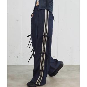 パンツ リボン付きトラックパンツ レディース