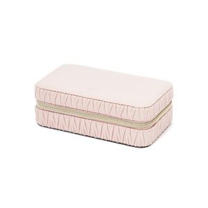 収納 エンボス トラベルジュエリーボックス M ピンク