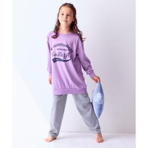 パジャマ プリントチュニック長袖ルームウェア キッズ 子供 女の子