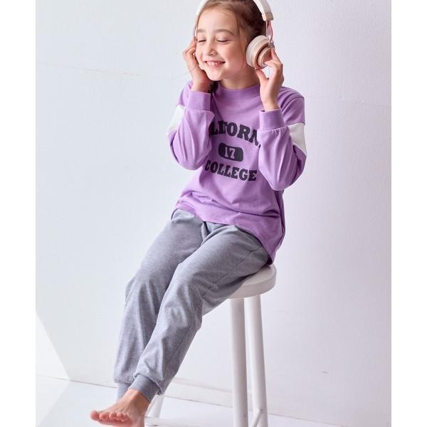 パジャマ 袖切替長袖ルームウェア キッズ 子供 男の子 女の子