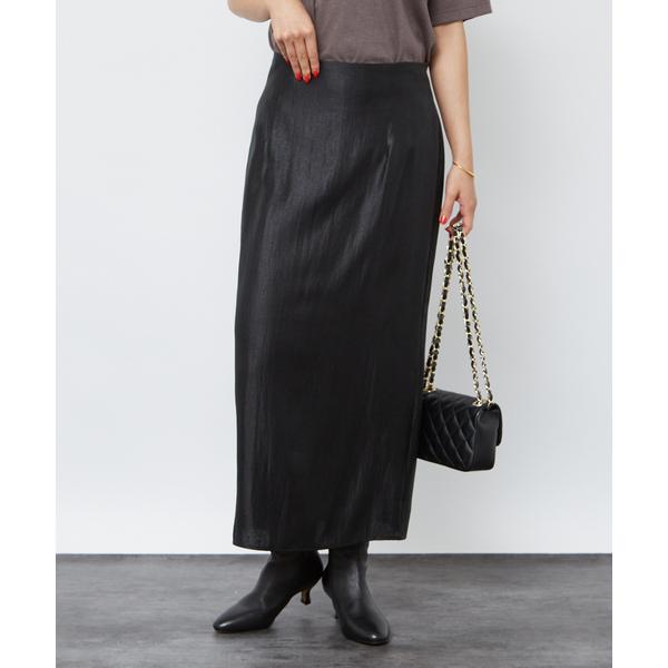 スカート 「3サイズ展開」ソフトグリッターＩラインスカート