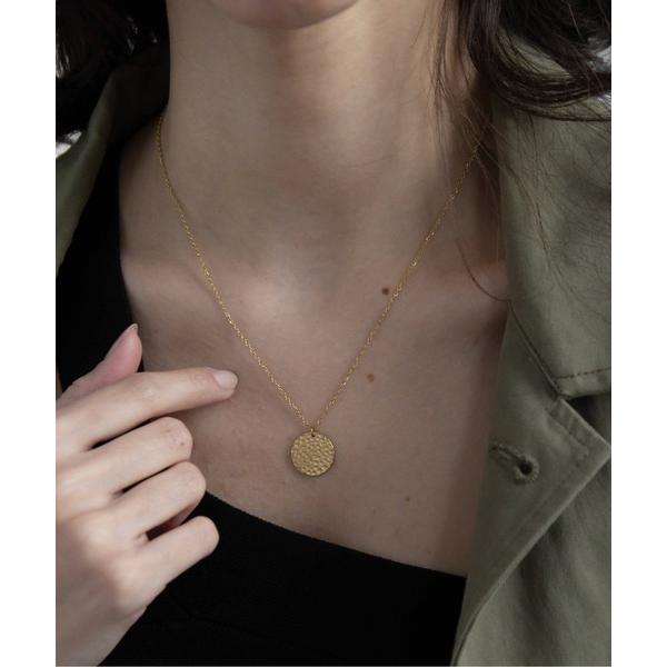 ネックレス 金属アレルギー対応 コインモチーフロングチェーンネックレス レディース