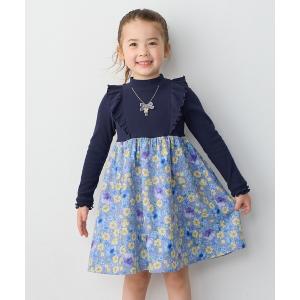 ファミリア シャツワンピース 半袖 ストライプ柄 ボトムス キッズ