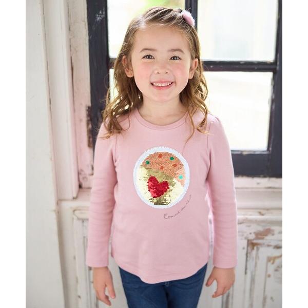 tシャツ ミラクルスパンコール長袖Tシャツ キッズ 子供服 女の子