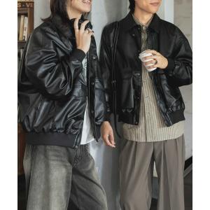 MA-1 レザー ジャケット アウター コート ブルゾン パーカー ブラック ma1 ma-1 MA-1 フェイクレザージャケットブルゾン メンズ