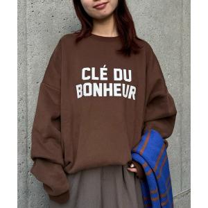 トレーナー スウェット 「MENSサイズあり」CLE'DU裏起毛ロゴスウェット レディース メンズ