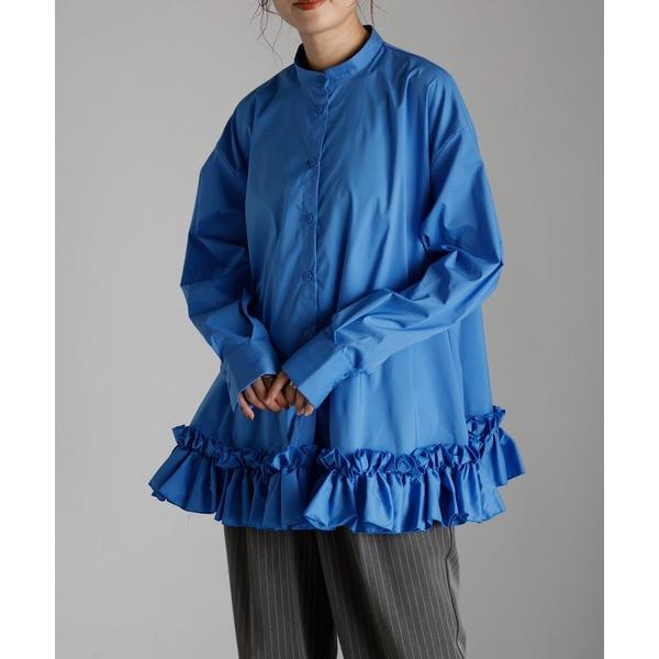 ブラウス シャツ 裾フリル　ブラウス レディース