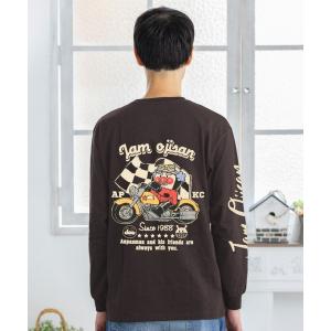 tシャツ ジャムおじさんバイク長袖Tシャツ大人 メンズ