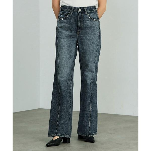 ジーンズ デニム デニムパンツ SOMETHING×mk PANEL FLARE レディース