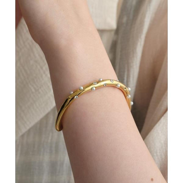 バングル パールビジューバングル レディース