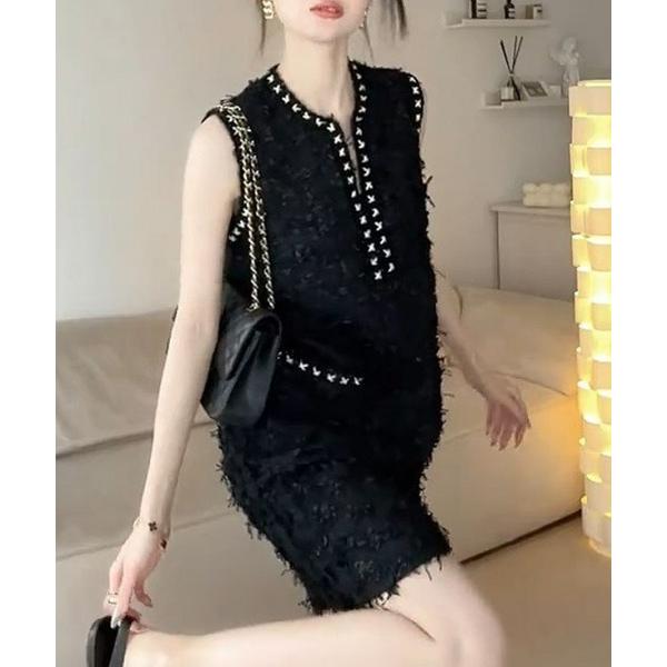 ドレス ステッチリボンフェイスドレス