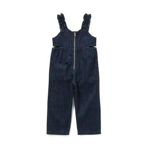 サロペット オーバーオール サイドオープンフリル...の商品画像