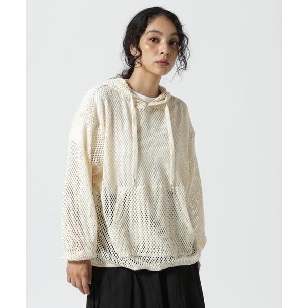 tシャツ YENN /MESH LACE HOODIEプルオーバー レディース