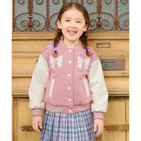 スタジャン アウター リボンスタジャン キッズ 子供服 女の子