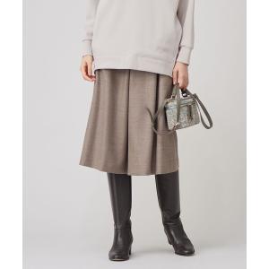 パンツ ウォッシャブルウールサキソニーキュロット パンツ レディース