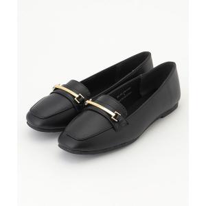 パンプス 走れるメタルローファーシューズ