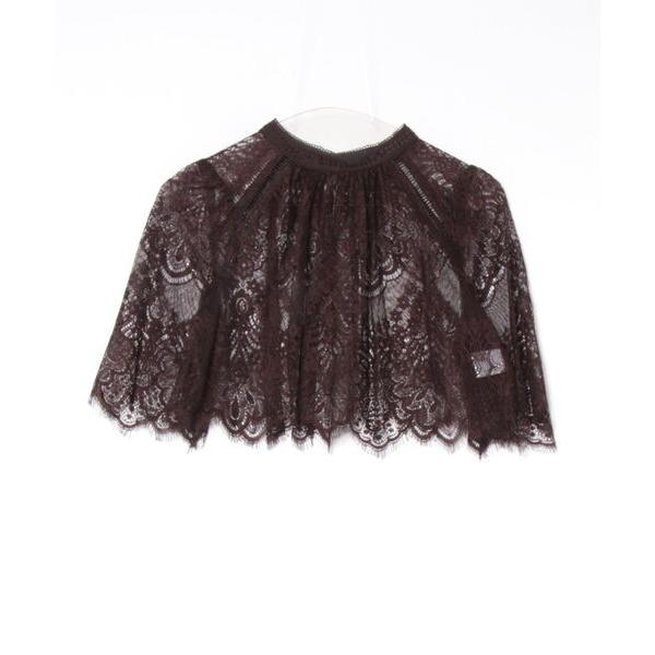 カーディガン 「組み合わせ自由」「結婚式」プチハイネックスカラレース半袖ボレロブラウス レディース
