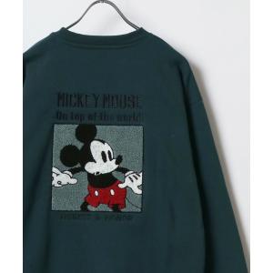 スウェット 2024AW Disney /ディズニー ミッキー サガラ刺繍 スウェット 2024AW Disney /ディズニー ミッキー サガラ刺繍