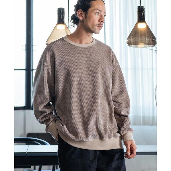 tシャツ mlt4850- Chenille Waffle Oversized Pullover カ...