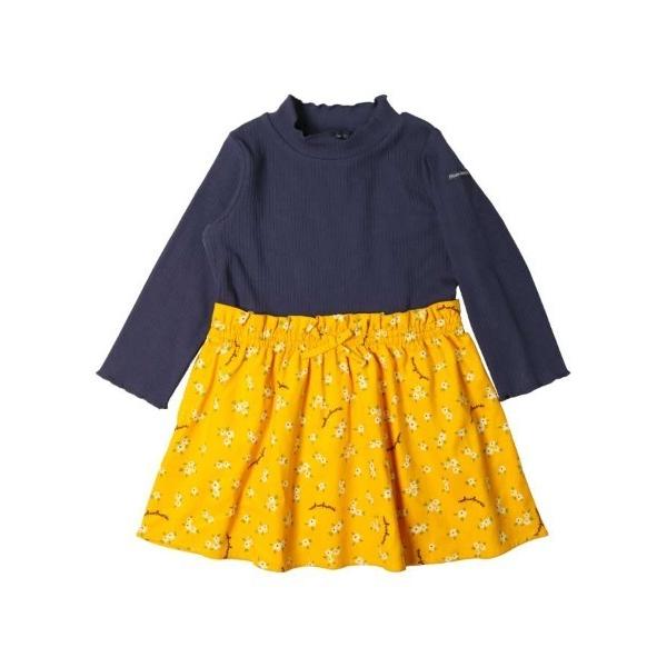 ワンピース 花柄切替ワンピース キッズ 子供服 女の子