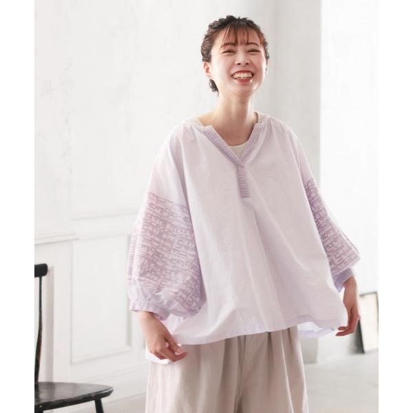 ブラウス シャツ サマーラベンダーのブラウス レディース