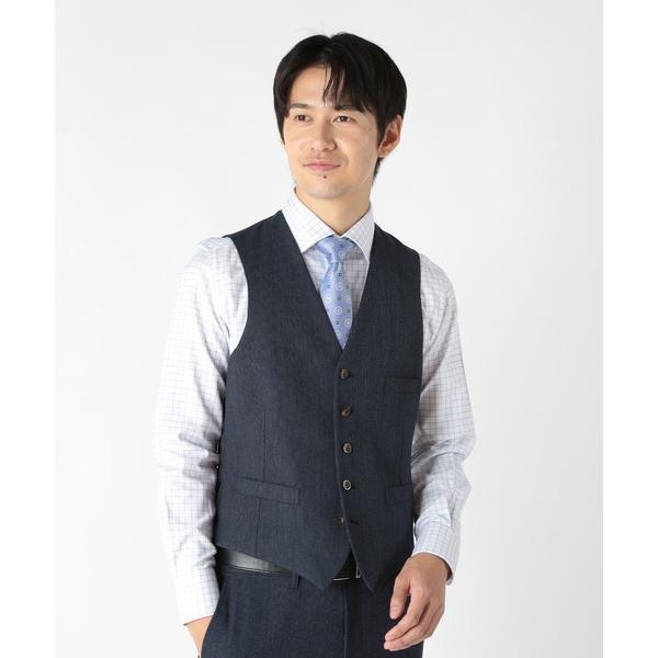 ベスト ジレ TRメランジ変形バーズアイストレッチベスト（スリーピース対応） メンズ