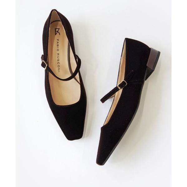 パンプス FABIO RUSCONI （ファビオ ルスコーニ） / スクエアトゥベロア メリージェー...