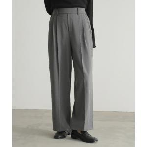 スラックス パンツ 「低身長/高身長向けサイズ有」撥水タックストレートパンツ「サスティナブル」 レディース