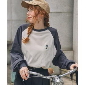 tシャツ BOYロゴワッペン刺繍 ラグランスリー...の商品画像