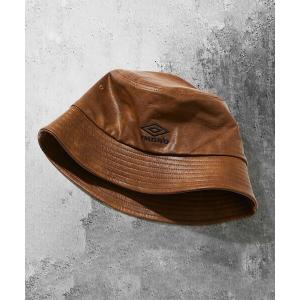 帽子 ハット UMBRO/アンブロ SP PU LOGO HAT/別注 刺繍ロゴ バケットハット メンズ レディース｜zozo