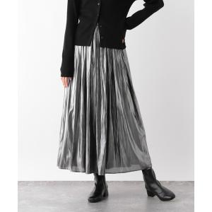 スカート 箔プリントギャザースカート/137595