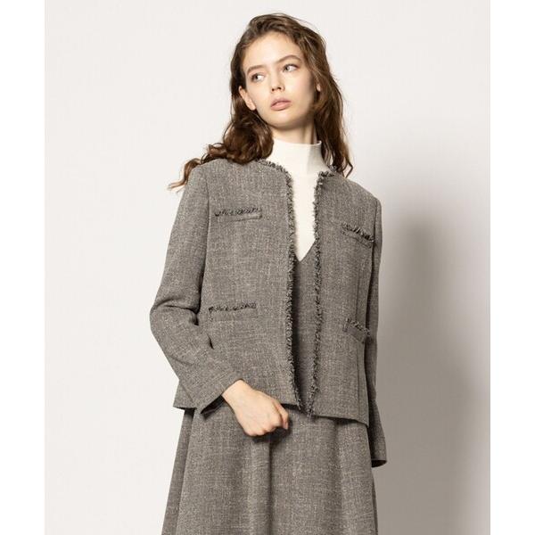 ダウンコート ダウンジャケット SPARKLY THINGS ツイードジャケット レディース