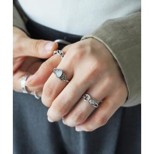 指輪 リング 3点セット サイズ調整可なデザインリングセット