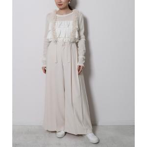 Re.Verofonna ワンピース ドットダブルフリルAラインワンピース 