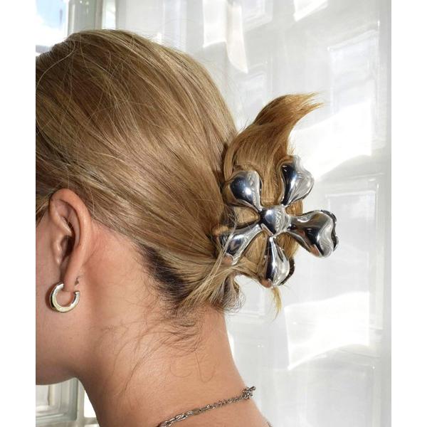 ヘアクリップ フラワーメタルヘアクリップ