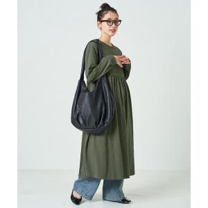 ワンピース 限定展開　ウエスト ギャザー 切替 マキシワンピース