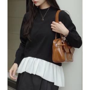 ニット セーター docking peplum knit / ドッキングペプラムニット レディース