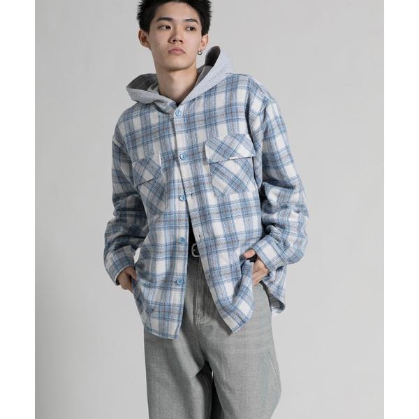 パーカー 「aimoha neo」 Vintage Plaid Hoodie Shirt メンズ