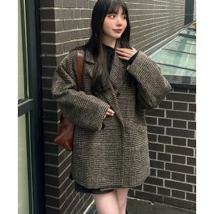 DIAVEL ジャケット テーラードジャケット チェック柄ダブルハーフ