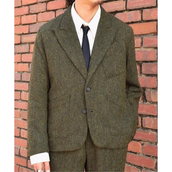 ジャケット テーラードジャケット アンカーラペルツイードジャケット「セットアップ対応」 メンズ レデ...