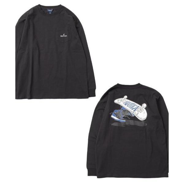 tシャツ 「大人向けサイズあり」「NAUTICA」バックスケーターロゴ長袖Tシャツ キッズ 子供服 ...