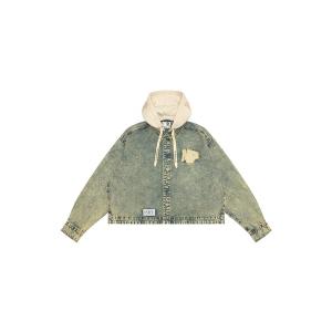 ブラウス シャツ AAPE DENIM HOODIE SHIRT レディース