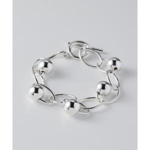 ブレスレット 「YArKA/ヤーカ」oval chain with ball mix design bracelet 「luslep8」 / 楕円とボールのデザインブレスレット メンズ レディース