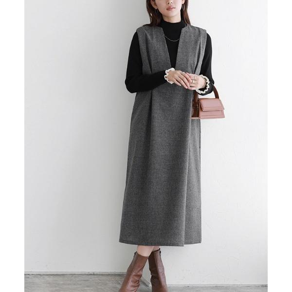 ジャンパースカート 選べる柄タックジャンパースカート