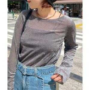 tシャツ 「ご好評につき追加生産」シアーベロアロンT「洗える」 レディース