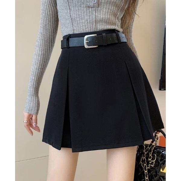 スカート タック プリーツ ツイル ミニスカート